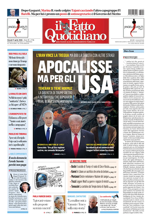 Prima pagina Il Fatto Quotidiano di oggi - Quotidiano nazionale