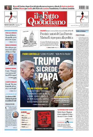 Prima pagina Il Fatto Quotidiano di oggi - Quotidiano nazionale