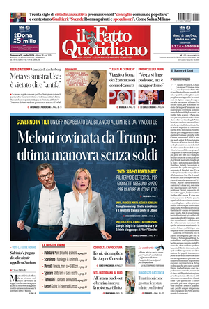 Il Fatto Quotidiano prima pagina