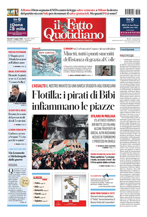 Prima pagina Il Fatto Quotidiano di oggi - Quotidiano nazionale