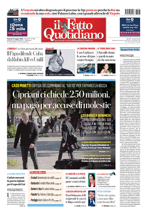 Prima pagina Il Fatto Quotidiano di oggi - Quotidiano nazionale
