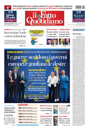 Prima pagina Il Fatto Quotidiano di oggi - Quotidiano nazionale