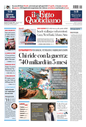 Prima pagina Il Fatto Quotidiano di oggi - Quotidiano nazionale