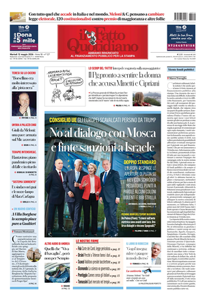 Prima pagina Il Fatto Quotidiano di oggi - Quotidiano nazionale