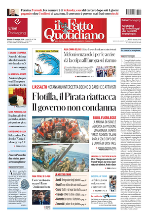 Prima pagina Il Fatto Quotidiano di oggi - Quotidiano nazionale