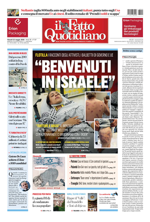 Prima pagina Il Fatto Quotidiano di oggi - Quotidiano nazionale