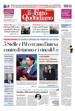 Il Fatto Quotidiano prima pagina