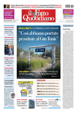 Prima pagina Il Fatto Quotidiano di oggi - Quotidiano nazionale