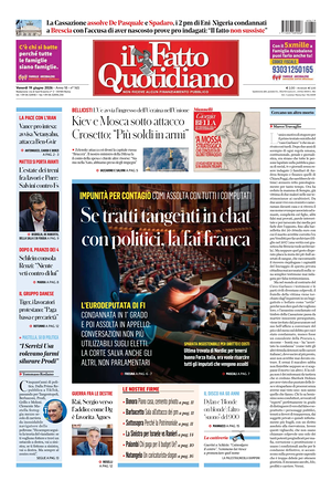 Prima pagina Il Fatto Quotidiano di oggi - Quotidiano nazionale