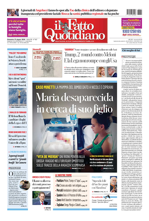 Prima pagina Il Fatto Quotidiano di oggi - Quotidiano nazionale