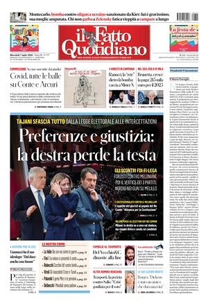 Prima pagina Il Fatto Quotidiano di oggi - Quotidiano nazionale