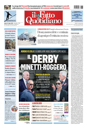 Il Fatto Quotidiano prima pagina