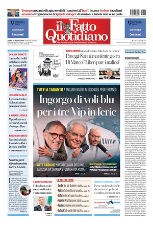 Prima pagina Il Fatto Quotidiano di oggi - Quotidiano nazionale