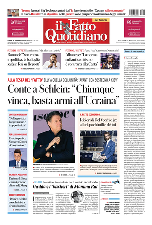 Prima pagina Il Fatto Quotidiano di oggi - Quotidiano nazionale
