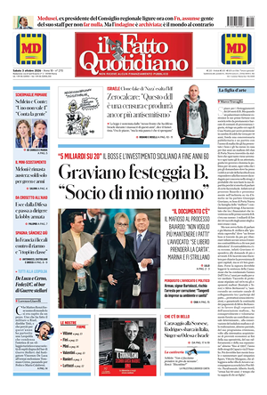 Prima pagina Il Fatto Quotidiano di oggi - Quotidiano nazionale