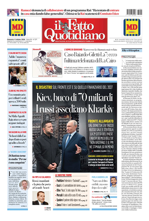 Prima pagina Il Fatto Quotidiano di oggi - Quotidiano nazionale
