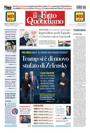 Prima pagina Il Fatto Quotidiano di oggi - Quotidiano nazionale