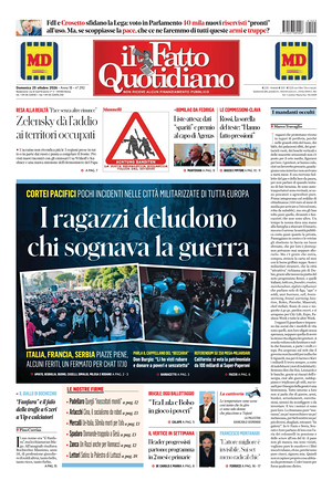 Prima pagina Il Fatto Quotidiano di oggi - Quotidiano nazionale