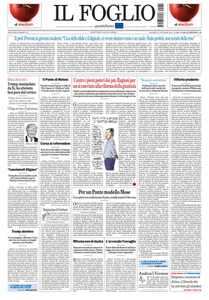 Il Foglio prima pagina
