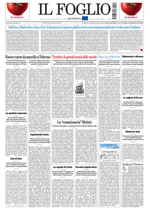 Il Foglio prima pagina
