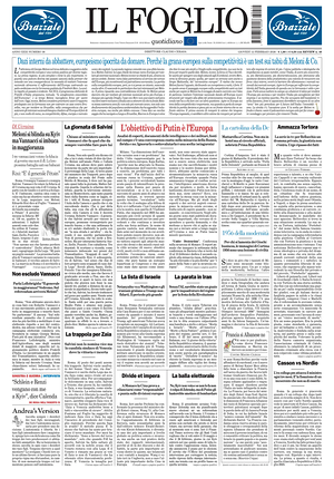 Il Foglio prima pagina