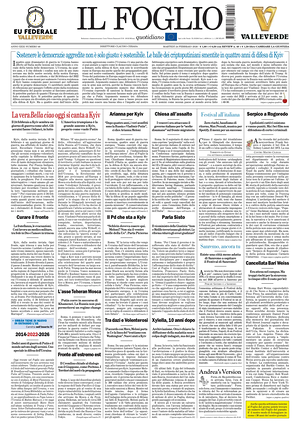 Prima pagina Il Foglio di oggi - Quotidiano nazionale