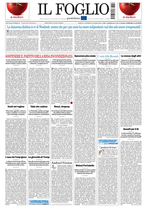 Prima pagina Il Foglio di oggi - Quotidiano nazionale