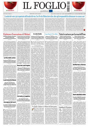 Prima pagina Il Foglio di oggi - Quotidiano nazionale
