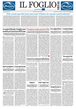 Prima pagina Il Foglio di oggi - Quotidiano nazionale