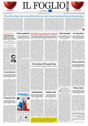 Prima pagina Il Foglio di oggi - Quotidiano nazionale