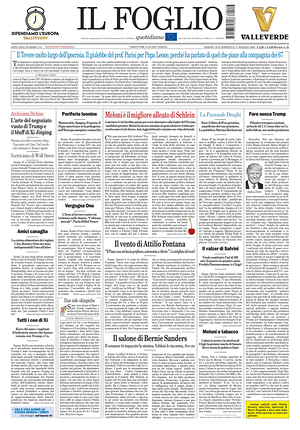 Prima pagina Il Foglio di oggi - Quotidiano nazionale