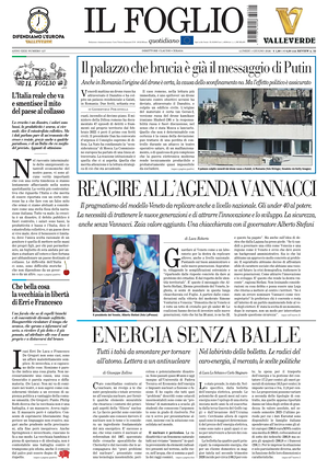 Il Foglio prima pagina
