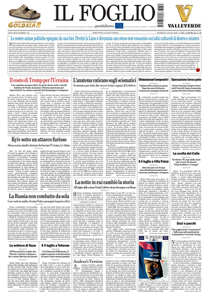 Prima pagina Il Foglio di oggi - Quotidiano nazionale