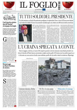 Prima pagina Il Foglio di oggi - Quotidiano nazionale