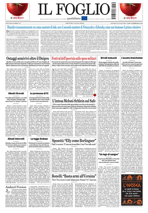 Prima pagina Il Foglio di oggi - Quotidiano nazionale