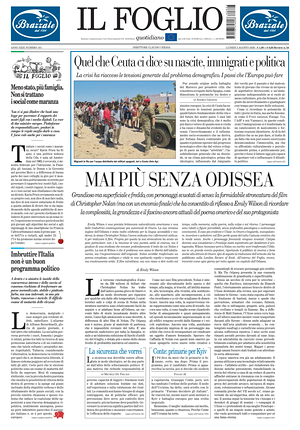 Prima pagina Il Foglio di oggi - Quotidiano nazionale