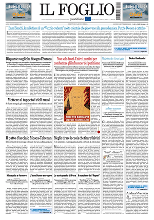Il Foglio prima pagina