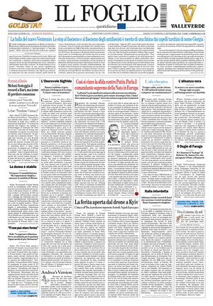 Prima pagina Il Foglio di oggi - Quotidiano nazionale