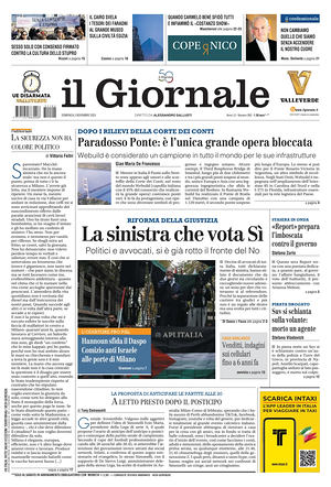 Il Giornale prima pagina