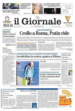Il Giornale prima pagina