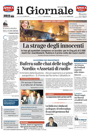 Il Giornale prima pagina