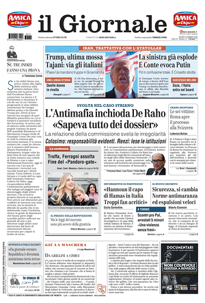 Prima pagina Il Giornale di oggi - Quotidiano nazionale