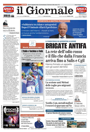 Prima pagina Il Giornale di oggi - Quotidiano nazionale