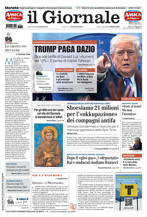 Prima pagina Il Giornale di oggi - Quotidiano nazionale