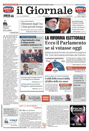 Prima pagina Il Giornale di oggi - Quotidiano nazionale