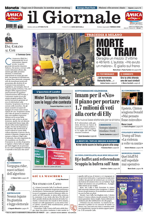 Prima pagina Il Giornale di oggi - Quotidiano nazionale