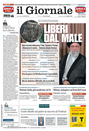 Prima pagina Il Giornale di oggi - Quotidiano nazionale