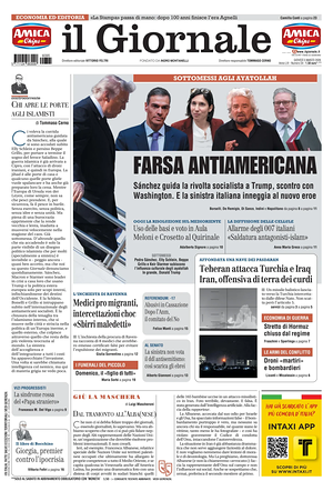 Prima pagina Il Giornale di oggi - Quotidiano nazionale