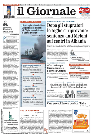 Prima pagina Il Giornale di oggi - Quotidiano nazionale