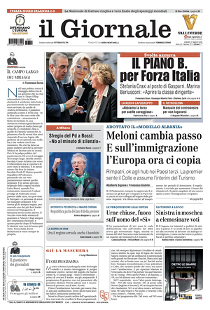 Prima pagina Il Giornale di oggi - Quotidiano nazionale